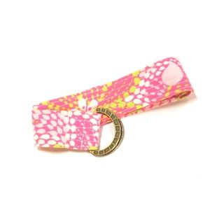 J. Crew, pink white and green fabric belt. Size small/medium